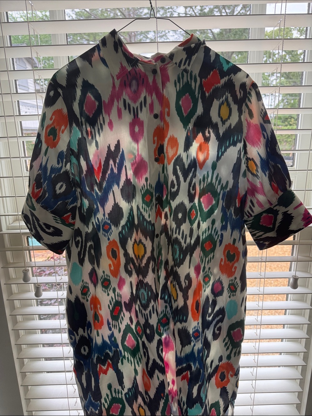 Vilagallo Multicolor Ikat Midi Dress